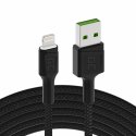 Kabel Green Cell GC Ray USB - Lightning 120cm do iPhone, iPad, iPod, biały LED, szybkie ładowanie