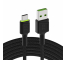 Kabel Green Cell GC Ray USB - USB-C 120cm, zielony LED, szybkiego ładowanie Ultra Charge, QC 3.0