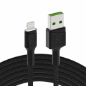 Green Cell GC Ray USB - Lightning 200cm cable for iPhone, iPad, iPod, white LED, fast charging