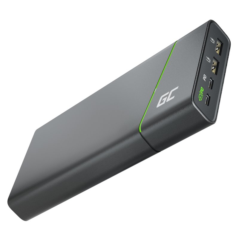 Power Bank Green Cell GC PowerPlay Ultra 26800mAh 128W 4-port with the ability to charge ultrabook, tablet and two smartphones