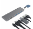 Adaptateur HUB USB-C Green Cell 8en1 Thunderbolt 3 HDMI USB SD microSD pour MacBook Pro 13’-15’ 2016-2019 MacBook Air 2018/2019