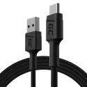 Cable USB-C Type C 1,2m Green Cell PowerStream Charge rapide, Ultra Charge, Quick Charge 3.0