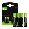 Green Cell Rechargeable Ni-MH Batteries 4x AAA HR03 950mAh