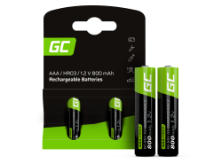 2x Akku AAA Micro R3 800mAh Ni-MH Wiederaufladbare Batterie Green Cell