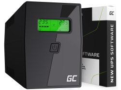 Green Cell Uninterruptible Power Supply UPS 600VA 360W with LCD Display | UK VERSION | 4x IEC Sockets