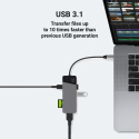 Docking Station, adattatore HUB USB-C HDMI Green Cell - 7 porte per MacBook Pro, Dell XPS, Lenovo X1 Carbon e altri