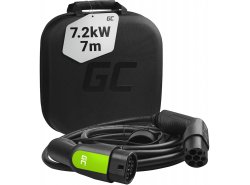 Green Cell Charging Cable Type 2 7.2kW 32A 7m 1-Phase for Leaf, i3, ID.3, e-Golf, e-Up!, e-208, e-2008, UX 300e, 500e, I-Pace