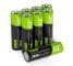 Green Cell Rechargeable Ni-MH Batteries 8x AA HR6 2600mAh