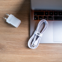 Câble Blanc USB-C – Lightning MFi 1m GC Power Stream Charge rapide Power Delivery, pour Apple iPhone