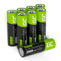 8x Batteries AA R6 2000mAh Ni-Mh Accumulators Green Cell