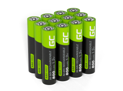 12x Batteries AAA R3 800mAh Ni-Mh Accumulators Green Cell