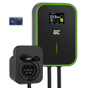 Green Cell Wallbox 22kW GC PowerBox RFID Charger EV for Tesla Model S 3 X Y, VW ID.3, ID.4, Fiat 500e, Kia EV6, Ford Mach-E