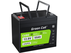Green Cell LiFePO4 Akku 12.8V 50Ah 640Wh LFP Lithium Batterie 12V mit BMS für Fischerboot Golfwagen Camper Van Elektroroller