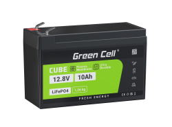 Green Cell akumulator LiFePO4 10Ah 12.8V 128Wh Litowo-Żelazowo-Fosforanowy do zasilania i oświetlenia awaryjnego, central