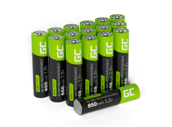 16x Batteries AAA R3 950mAh Ni-Mh Accumulators Green Cell