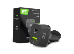Green Cell Car Charger 48W Power Delivery with Quick Charge 3.0 - USB-C, USB-A
