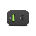 Chargeur de voiture USB-C Power Delivery + USB Quick Charge 3.0 Green Cell