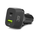 Green Cell Autoladegerät 48W Power Delivery Leistung mit Quick Charge 3.0 - USB-C, USB-A